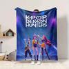 1pz Coperta KPOP DEMON HUNTERS, Plaid per Divano, Letto, Viaggio, Campeggio, Soggiorno,