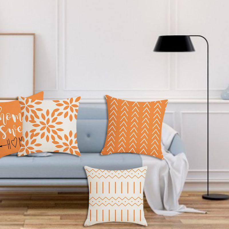 Throw Pillow Covers 18 X 18 Set Of 4, Geometry Outdoor Square Pillow Cushion Cases, Modern Decorative Pillow Covers For Couch Sofa Bedroom Car