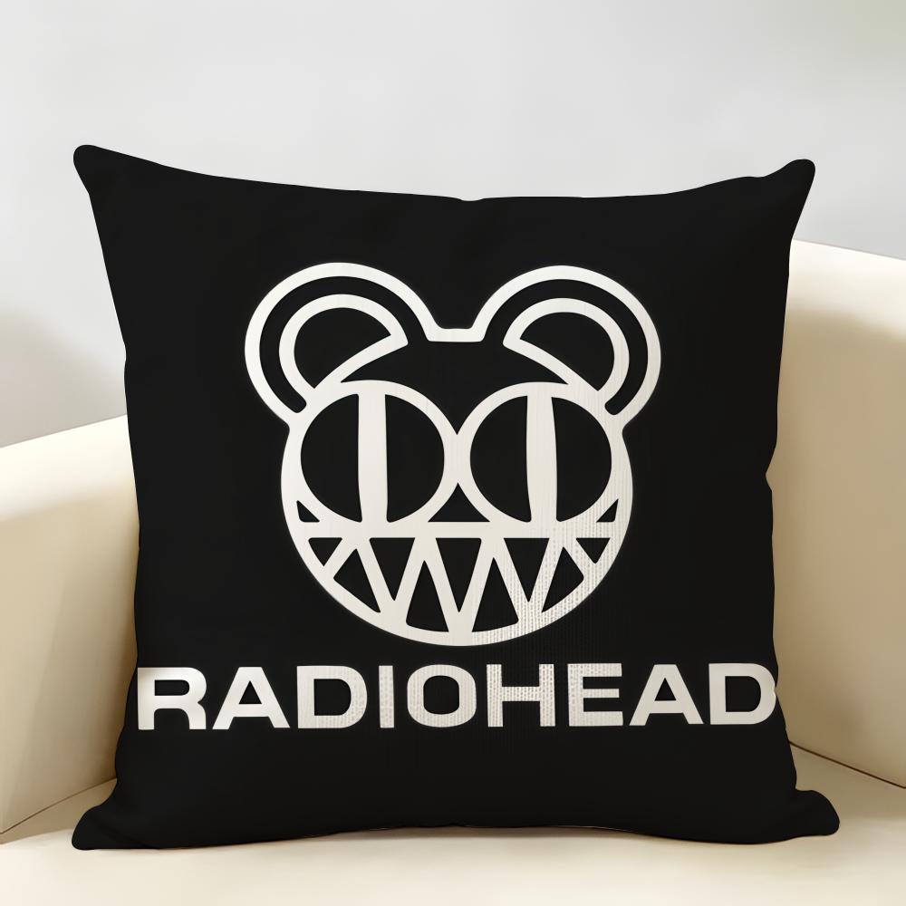 British Band RRadiohead Cushion Cover Natural Linen Organic Fabric DoubleSided Printing Room Sofa Decor Pillow Case