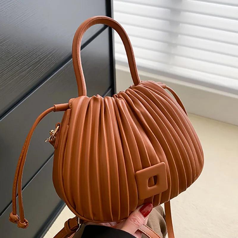 Torby wiaderkowe dla kobiet Małe torebki Niebieskie i zielone skórzane miękkie torby na ramię Luksusowa marka projektantów