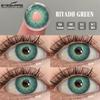 Eyeshare 2pcs Color Contact Lenses for Eyes Aurora Blue Green Colored Lenses Yearly Cosmetic Contact Lens for Eyes Beauty Makeup
