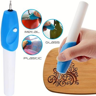 Mini Electric DIY Engraving Pen, Portable Precision Carving Tool Powered By AA Batteries, Cordless, Suitable For Wood, Glass, Metal, And Plastic.