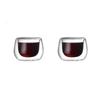 2pcs Set 50ml Insulated Glass Cup Transparent Espresso Foreign Wine Vodka Liquor Glasses Creative Double Layer Kung Fu Tea Mug