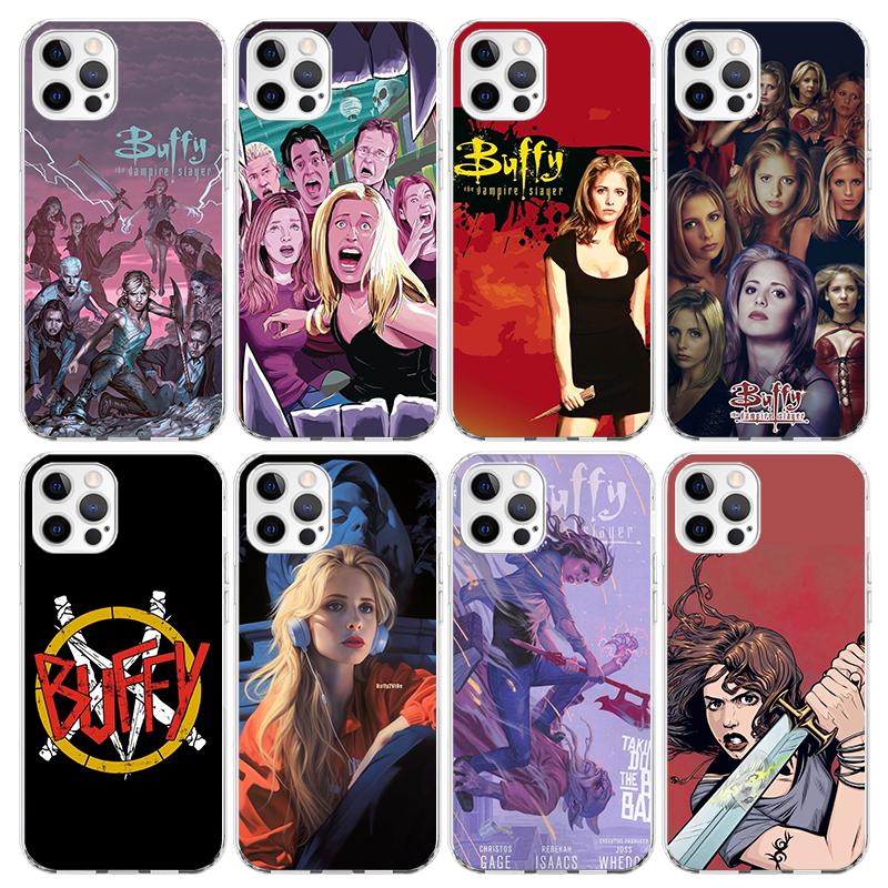 Buffy the Vampire Slayer Phone Case For iPhone 17 Air 11 13 Mini 14 15 Plus 16 12 Pro Max 16E SE 7 8 Pattern Soft TPU Back Cover