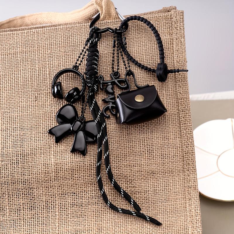 Taschenanhänger Maillard Mini PU-Leder Tasche Retro Form Anhänger Taschenanhänger Geflochtenes Seil Hängendes Teil Zubehör