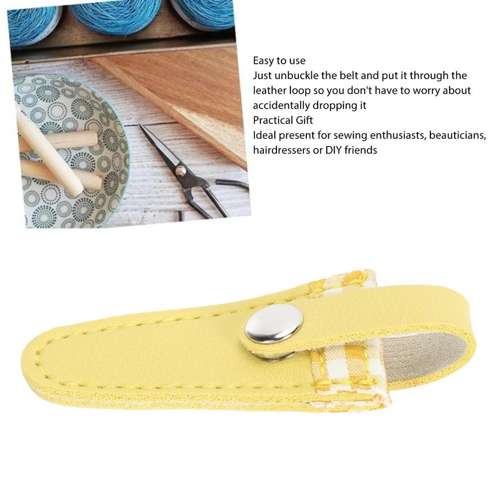 PU Leather Scissors Protective Cover Compact Size PU Leather Scissors Case For Sewing