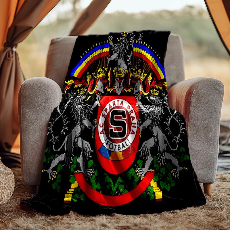 Ac Sparta Praha Flannel Blanket Soft Warm All-Season Throw, Design for Camping, Car Travel, Hiking Sofa, Bed, Office Perfect Gift for Parties