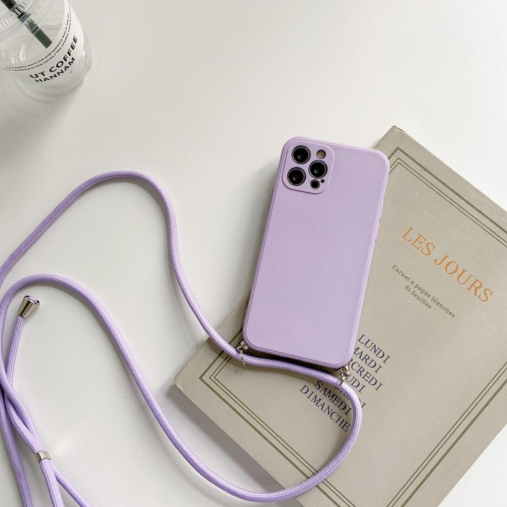 

Crossbody Lanyard Phone Case For Xiaomi Redmi Note 9 10 11 10S 9S 11S 9T 8 7 11T 10T 8T 7S Pro Plus Necklace Strap Rope Cover Redmi Note 11S 4G&Case & Strap фиолетовый
