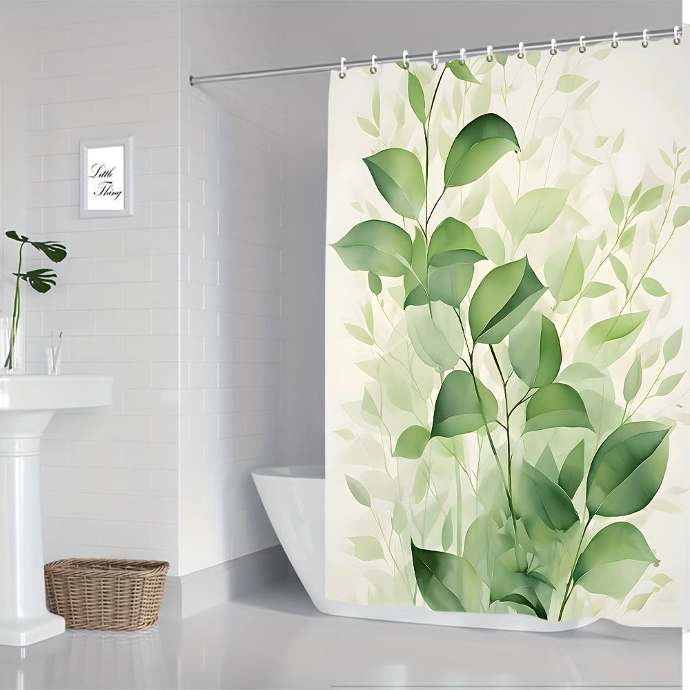 Fresh Green Leaf Shower Curtain - Various Styles Of Bathroom Decoration, Passionate About Nature, Inspiration, And Softness