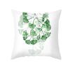 Summer Small Fresh Green Plant Print Pillowcase Peach Skin Green Leaf Home Sofa Pillowcase Bedroom Cushion