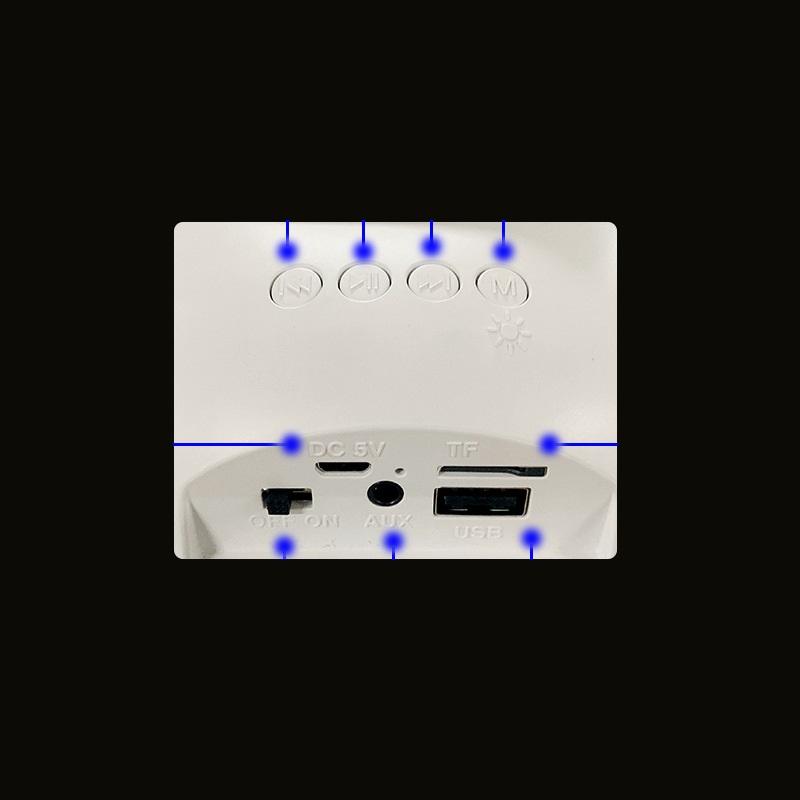 2 In 1 Bluetooth Speaker Music Player Night Light Wireless Music Player Star & Moon Night Lamp Romantic Gift