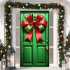 Large Bow Linings For Christmas Doors Christmas Front Green Red Door Cover Xmas Gift Bowknot Background Indoor Outdoor Decors