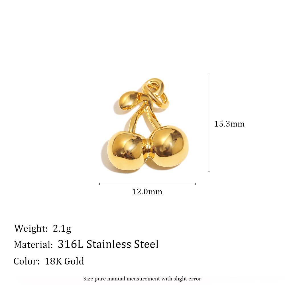 MamacitaSlay 316L Stainless Steel Enamel Fruit Cake Charms Earrings Necklace Bracelet DIY Accessories Women's Cute Pendant Gift