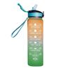 32oz Motivational Fitness Sports Water Bottle With Time & Straw, Large Wide Mouth Leakproof