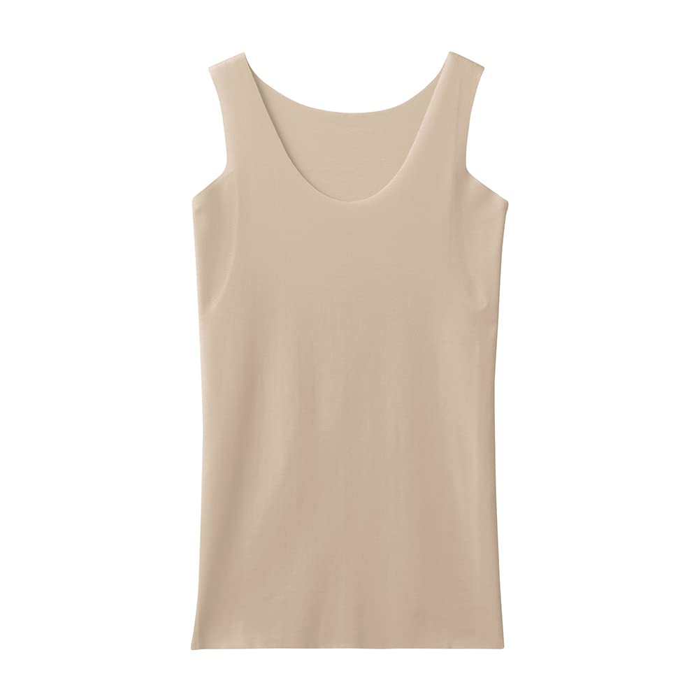 

Майка Kirei Labo Полностью бесшовная Прохладный материал, легкий и Слегка эластичный вискоза KL7653R Новый Благородный бежевый M [Gunze] [Прохладный эластичный]