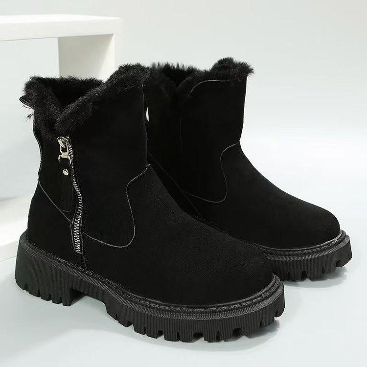 Women's Lightweight Comfortable Cold Warm Padded Snow Boots Non-slip Wear Outdoor Leisure Sports Martin Cotton Boots