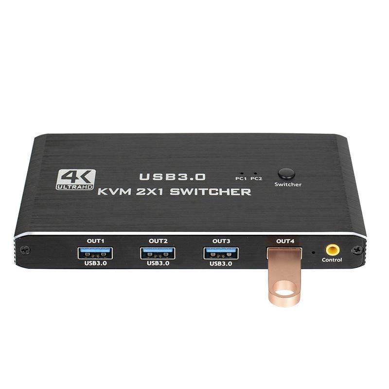 

KVM Switch for Multiple Computers, 4K 60Hz Splitter with USB 3.0/2.0 Expansion USB