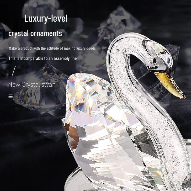 Luxury Goddess-Style Car Ornaments: Creative Swan Center Console Accessories