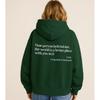 Womens Oversized Hooded Sweatshirt With Kangaroo Pocket Letter Print Short Sleeve Loose Fit