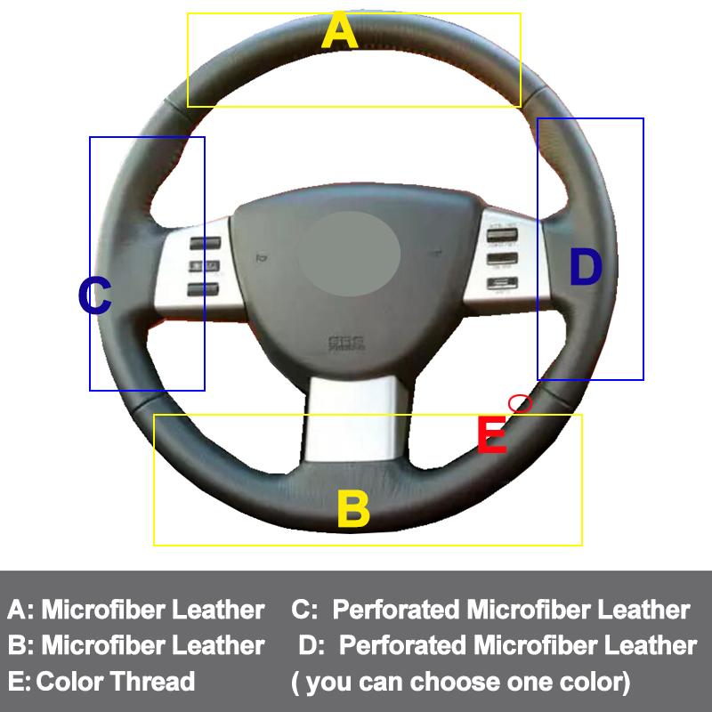 Hand Sewing Car Steering-Wheel Cover Wrap For Nissan Maxima 2004 - 2007 2008 Quest 2004-2010 Altima 2005-2009 Murano 2003-2008