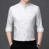 Men's Shirt Long Sleeve New Style Casual Thin Stand Collar Shirt for Young and Middle-aged People Chinese Style Shirt Tang Suit