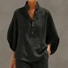 Women's Batwing Sleeve Linen Two-Piece Set Casual Shirt And Wide Leg Pants Outfit Summer Vacation Lounge Sets