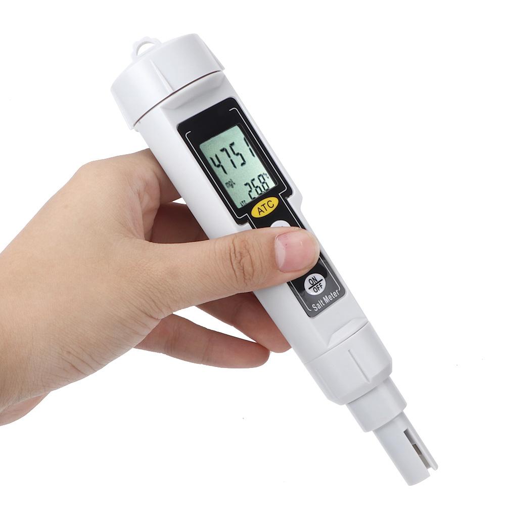 CT3081 Portable Digital Salinometer Salinity Temperature Humidity Tester Meter for Salt Water Pool