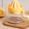 Manual Fruit Juicer Rotating Juicing Cone Hand Crank Transparent Body Press Yellow