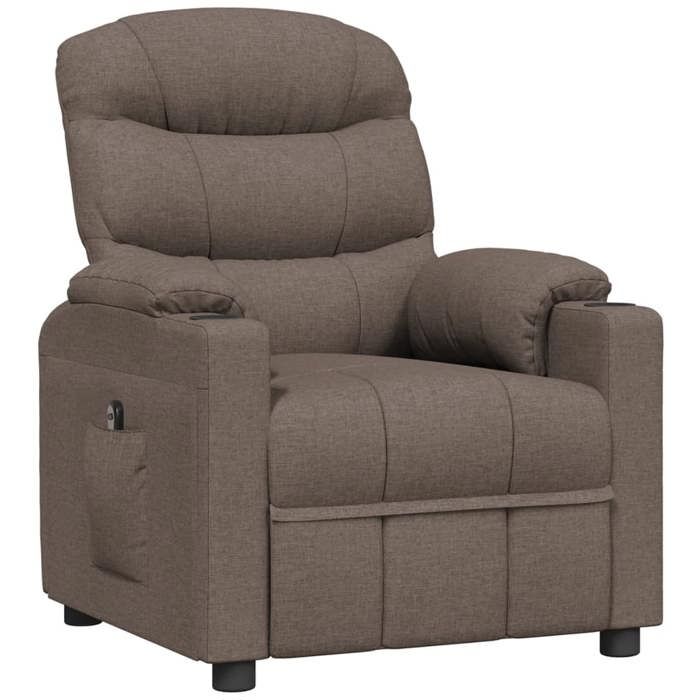 VidaXL Electric Recliner Armchair Taupe Fabric 3143499