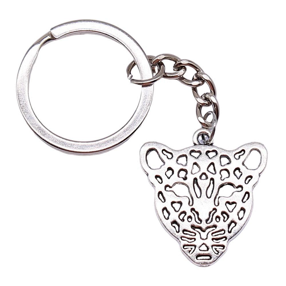 Bear Charm Tiger Keychain Wild Animal Pendants Key Ring 28mm