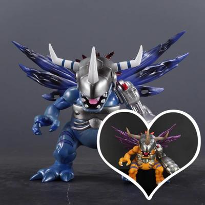 Digimon Adventure Blue MetalGreymon Anime Figur Modell Gk Statue PVC Sammlung Geburtstagsverzierung Spielzeug Geschenke