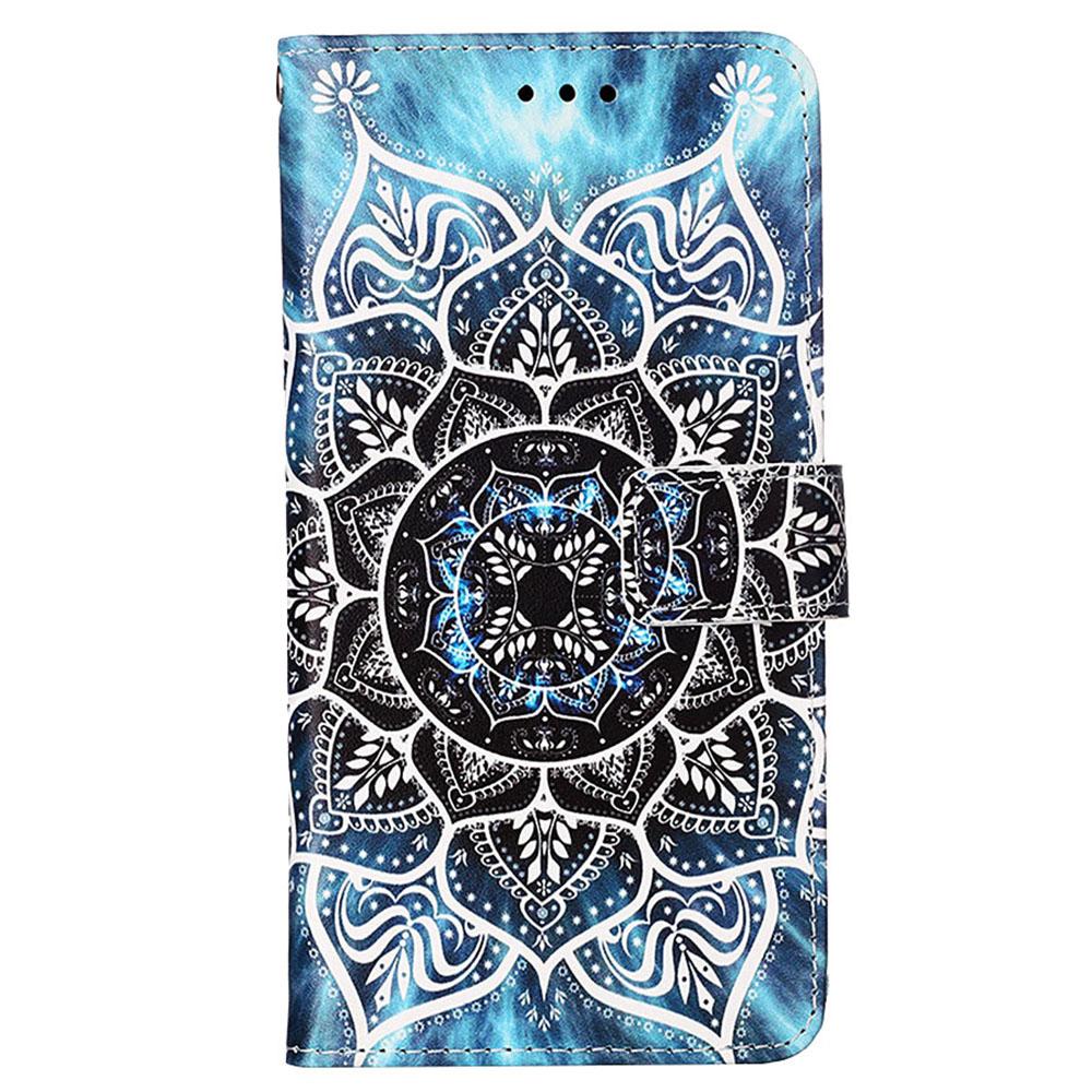 For Samsung Galaxy A35 5G Leather Case with Strap and Card Holder Pattern Printing Phone Stand Cover