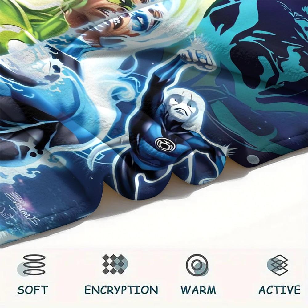 1Pc Alien Earth Print Flannel Blanket, High Quality Comfortable for All Seasons, Home Decor, Warmth and Comfort, Perfect for Christmas Gifts