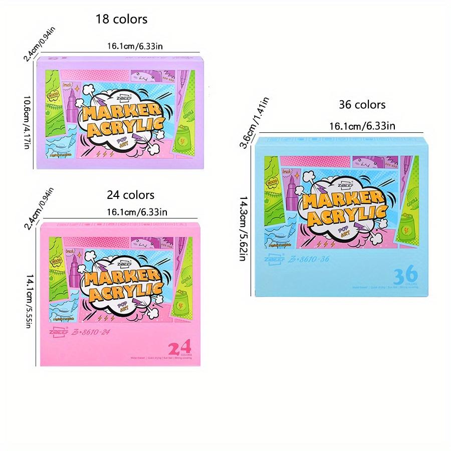 Conjunto de 18-84 canetas marcadoras de tinta acrílica, caneta marcadora à base de água com ponta macia, ponta de pincel macio, tons de pele, marcadores de arte para pedras, azulejos, vidro, cerâmica, madeira