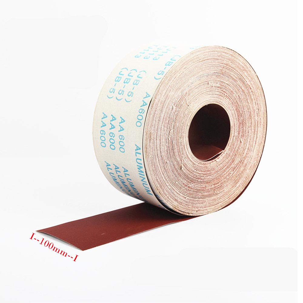 

Emery Cloth Roll, 1 Meter 800 Grits Abrasive Sandpaper Rolls Sand Paper with Dispenser for Woodworking Automotive Metal Polishing Sanding 180 Grits