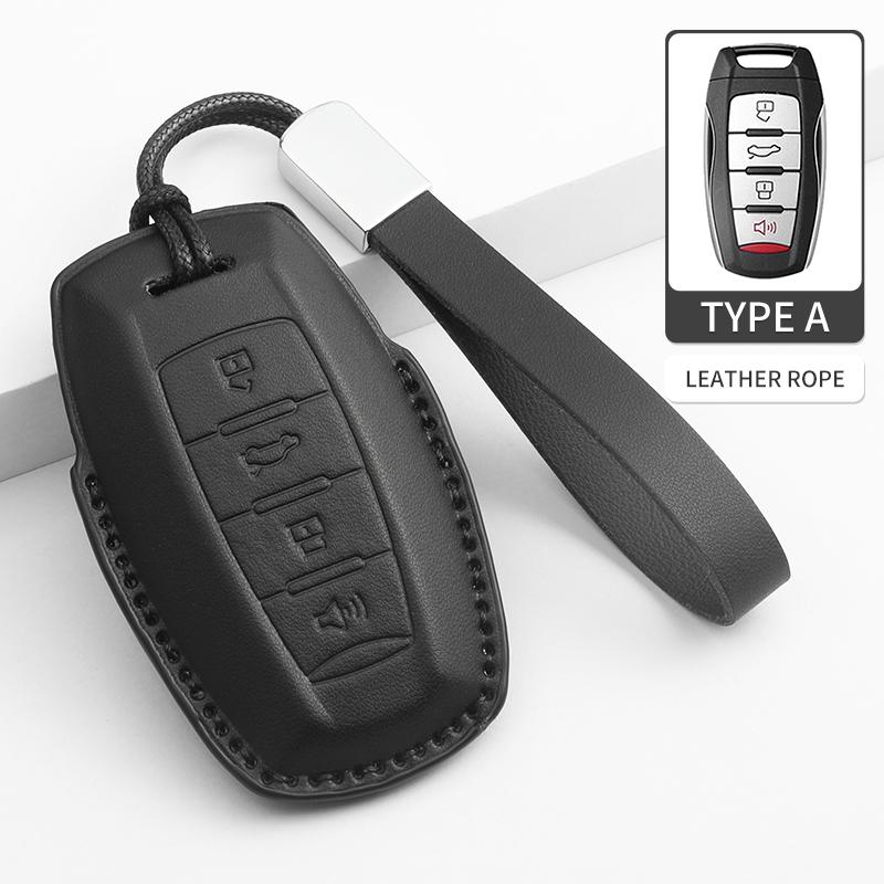 Interior Mouldings Leather Case Cover Car Key Protector Shell Fob Accessories For Haval Jolion F7 H9 H6 H2 F7X F7H H8 H3 H4 H1 H