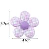 10pcs 4.7cm Colorful Sequin Checkered Flower Patches DIY Shoes Hats Applique Sewing Clothes Headgear Hair Clips Decorative Acces