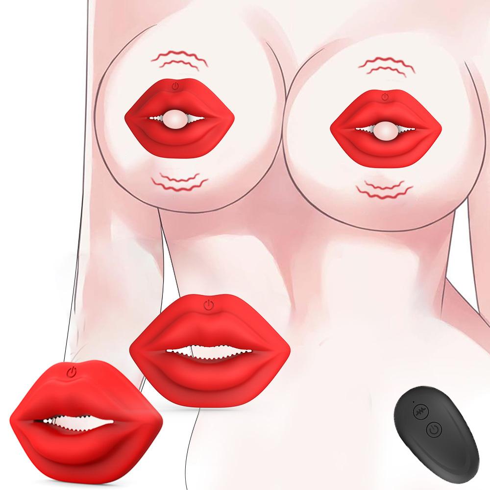 Nipple Toys Couples Sex Toys,Rechargeable Nipple Vibrator & Clit Stimulator for Women, 9 Vibration & Tongue Licking Modes, Adult Sex Toy