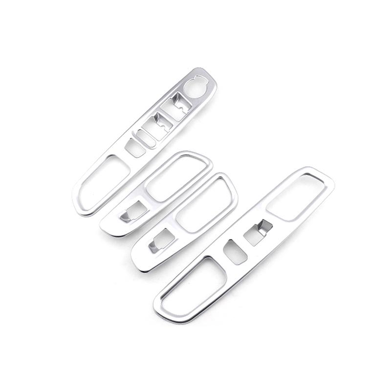 

Для Jeep Renegade 2015 2016 2017 2018 2019 2020 2024 2024 2024 ABS автомобильный стеклоподъемник кнопка переключения панели отделка крышки наклейки серебряный