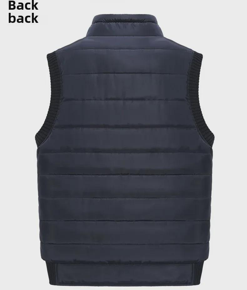 אפוד קטיפה עבה בסגנון קוריאני לגברים לסתיו/חורף, טרנדי וחם, אפוד במידה גדולה.