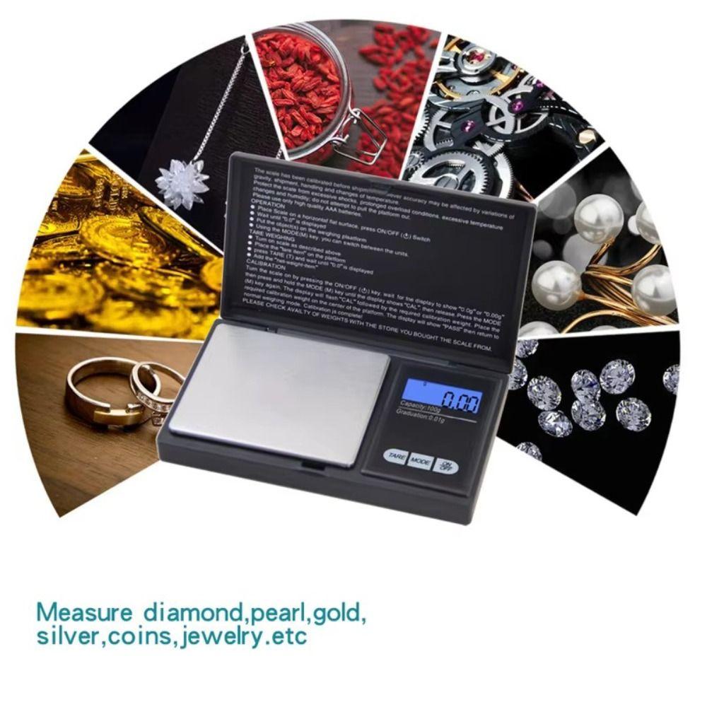 0.01g Electronic Scales Stainless Steel Kitchen Scales Portable Coffee Scales