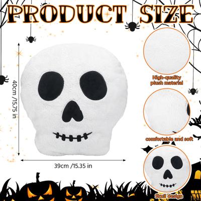 Skull Skeleton Pillows Decorative Skull Throw Pillows for Sofa Bed Couch Stuffed Gothic Party Outdoor Home Halloween Decorations