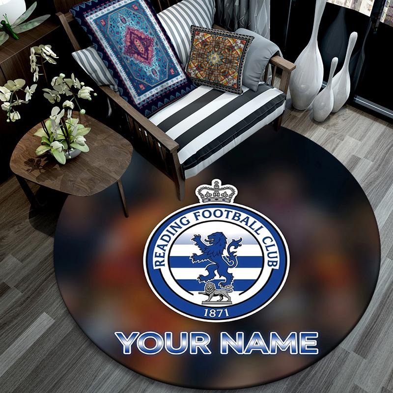 Custom Name Rangers FC Round Area Rug,Carpet Rug for Living Room Bedroom Sofa Playroom Decor,Non-slip Floor Mat