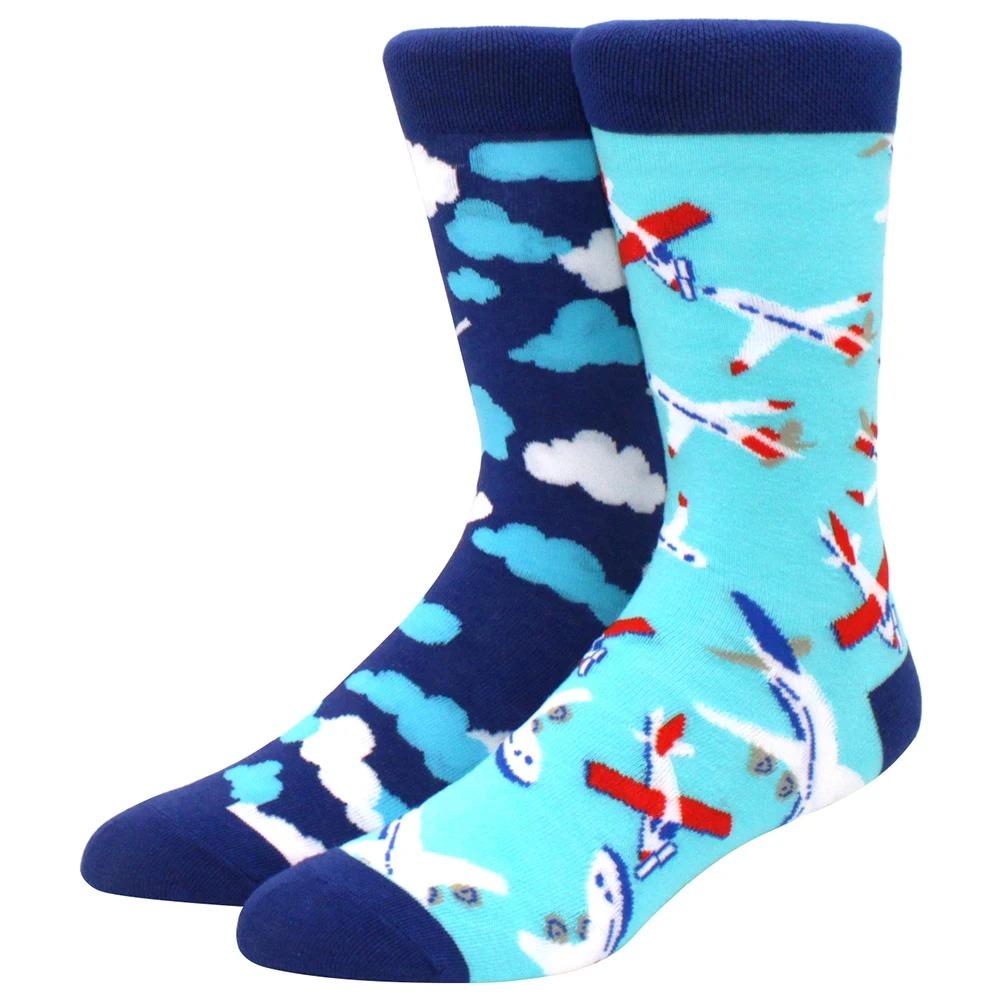 Herren Damen Socken Kreative AB Asymmetrische Baumwollsocken Mode Persönlichkeit Trend Cartoon Paar Lustige Socken Täglich Große Größe Socken