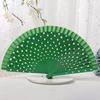 Practical Beautiful Decoration Multicolor Dot Print Folding Fan Home Supply Decorative Fan