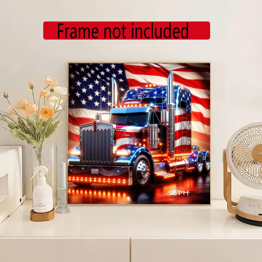 Kenworth 5D Diamond Painting Round Diamond Rhinestones Mosaic Diamond Embroidery Wall Paintings Rhinestones Gift Frameless