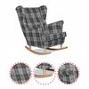 Fotel uszak Winston bujany skandynawski Family Meble krata szara