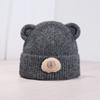 Cute Cartoon Bear Ears Knitted Wool Hat Autumn and Winter Warm Ear Cover Cold Hat Student Versatile Cold Hat