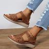 2025 Platform Wedge Women's Sandals Lightweight Soft Sole Wedge Velcro Comfort Sandals