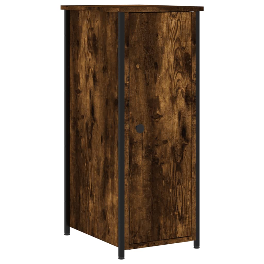Nightstand Smoked Oak 32x42x80 Cm Engineered Wood